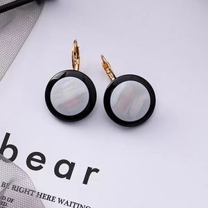 2 for $28-Vintage Shell Hoop Round Earrings